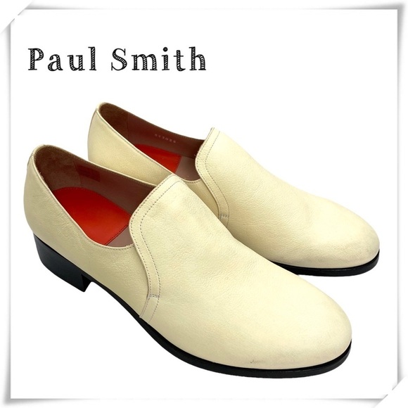Paul Smith Slip on Leather Classic Loafer in Cream main image 5